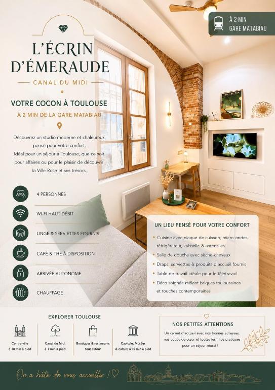L Écrin d Émeraude avec Mezzanine, Toulouse
