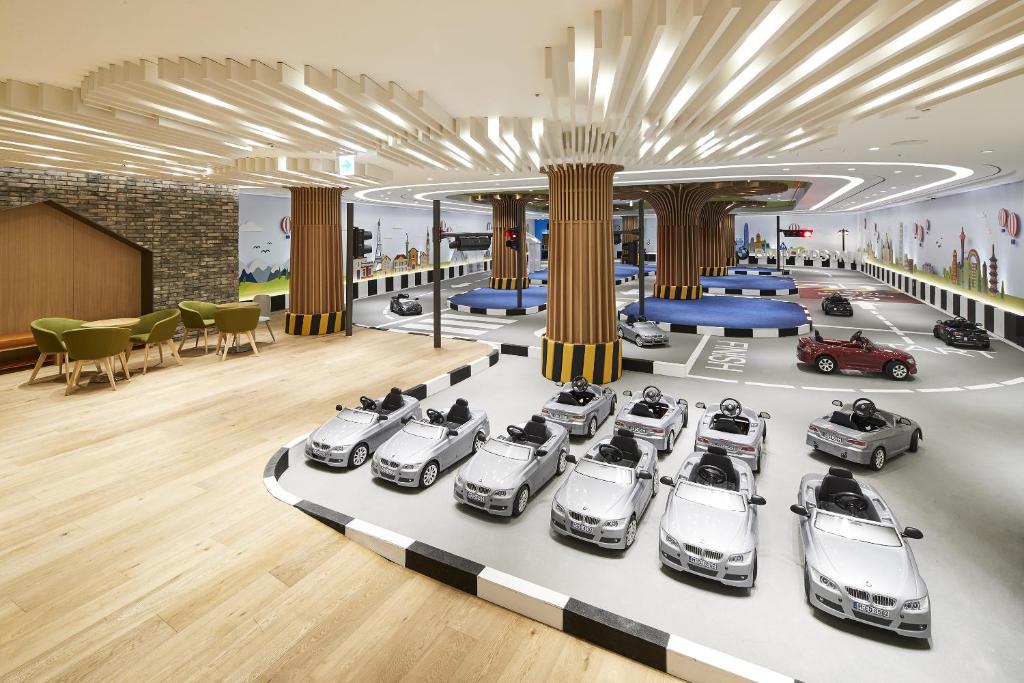 Fitness centrum a/nebo fitness zařízení v ubytování Paradise Hotel Busan
