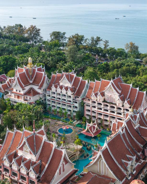 an aerial view of the royal palace resort and spa at Le Palace hotel krabi in Ban Khlong Haeng