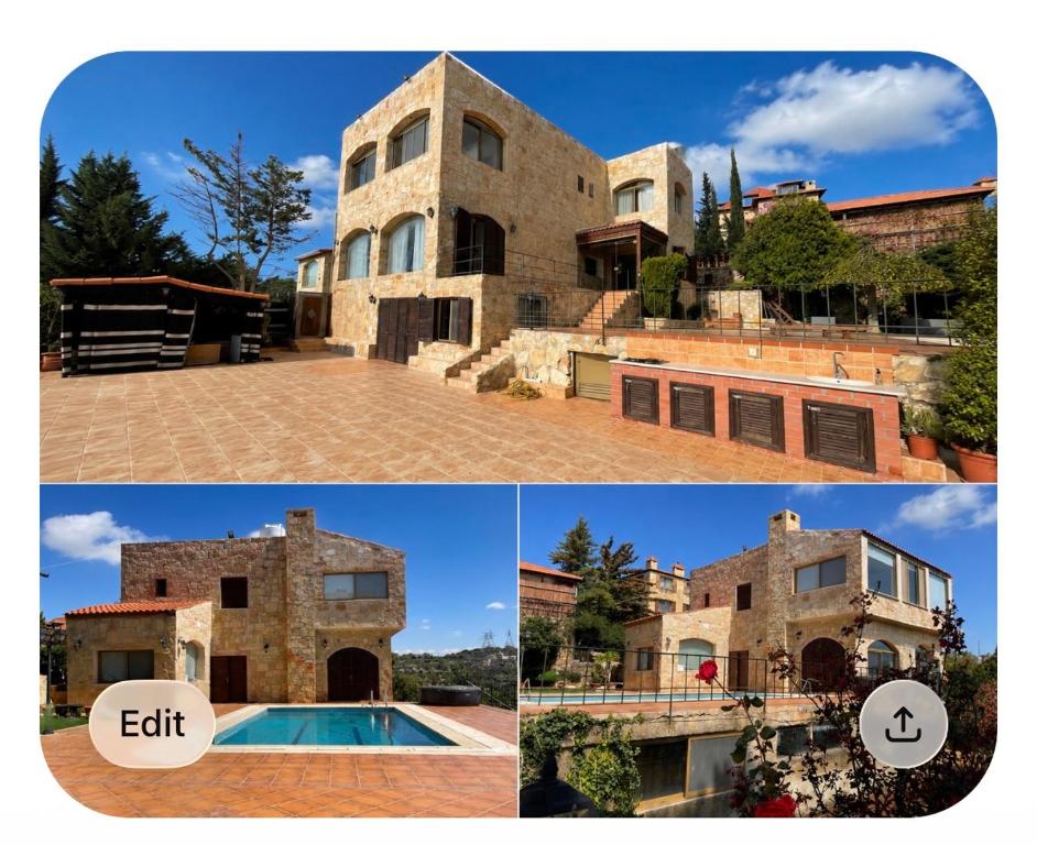 a collage of three pictures of a house at Horizon 4 - Amman in Amman