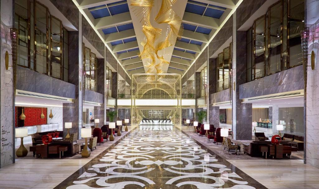 a rendering of the lobby of the mandarin oriental singapore at Gran Meliá Xian in Xi'an