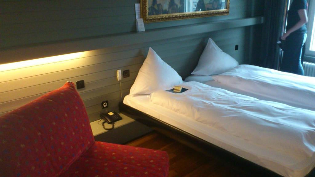 Cama o camas de una habitación en Hotel Limmatblick
