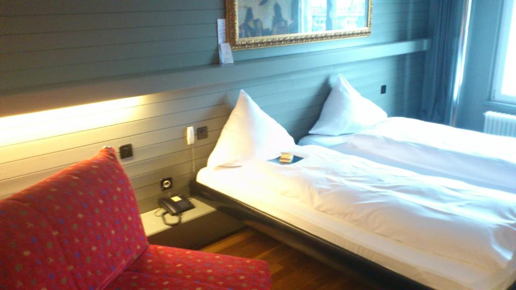 Cama o camas de una habitación en Hotel Limmatblick