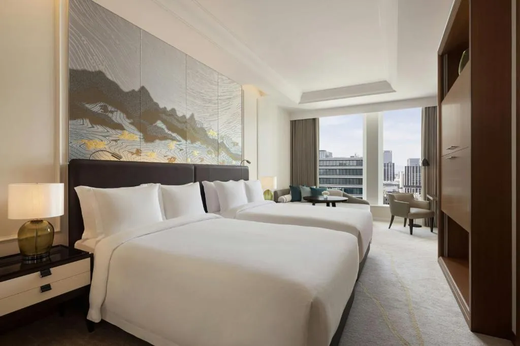 Large Grand Deluxe Room with Two Double Beds and City View