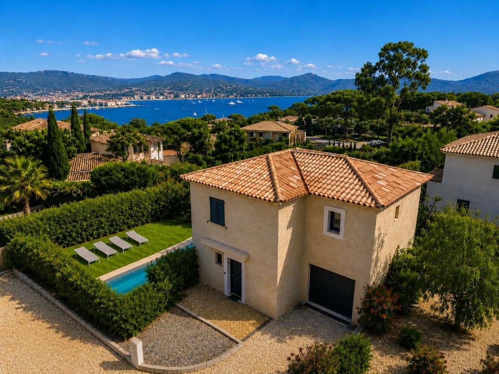 a villa with a view of the water at VillaGassin 380 Luxury Villa with Private Pool near Saint-Tropez - Airco-Parking in Saint-Tropez