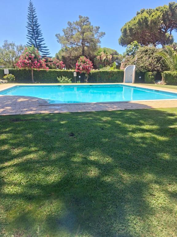 a swimming pool in the middle of a yard at Solar Pinheiros RC in Vilamoura