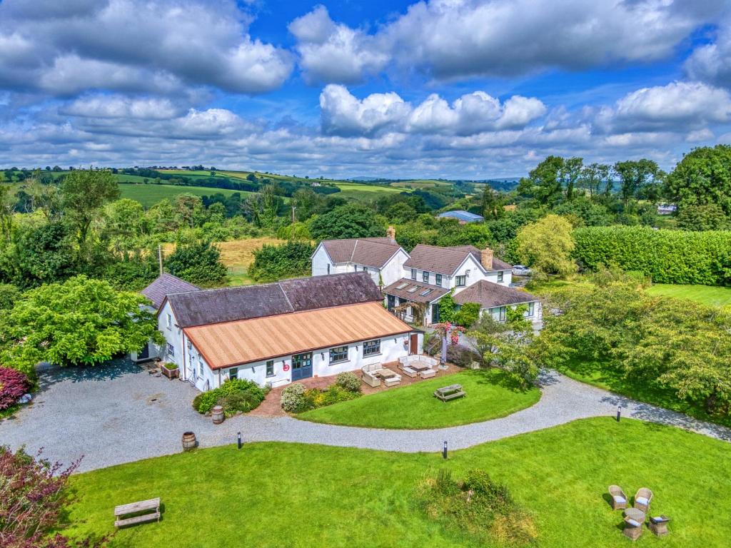 an aerial view of a house with a yard at Finest Retreats - Jabajak Vineyard in Whitland