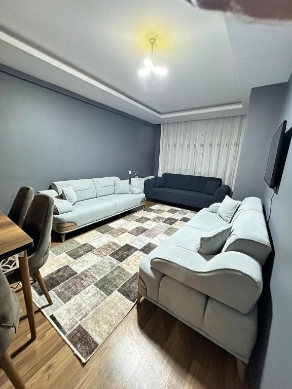 a living room with a bed and a couch at Arden home in Van