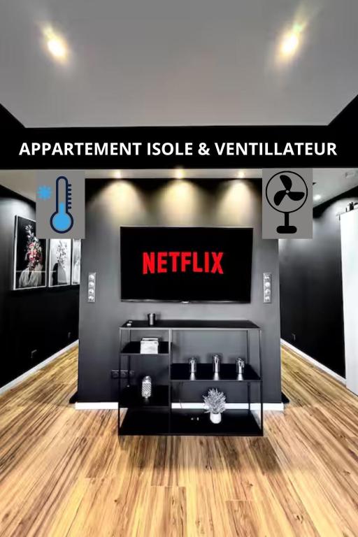 an exhibit at an event with a netflix sign at L'Ecrin -Proche Centre - Free Parking -WiFi in Haguenau