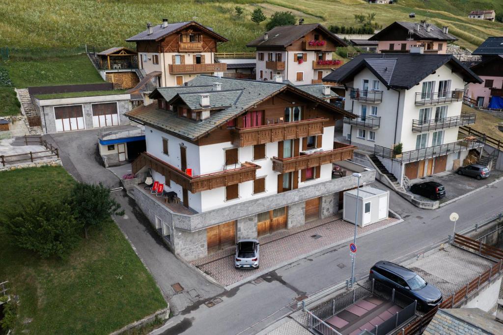 an overhead view of a building in a city at Alpine Living Apartments in Bormio