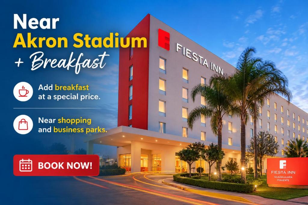 a rendering of the exterior of a hotel at Fiesta Inn Guadalajara Periferico Poniente in Guadalajara