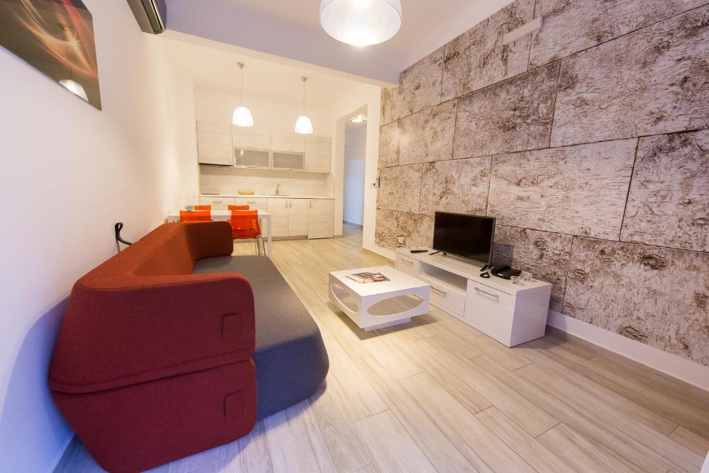 TV a/nebo společenská místnost v ubytování Apart Hotel Sea Fort