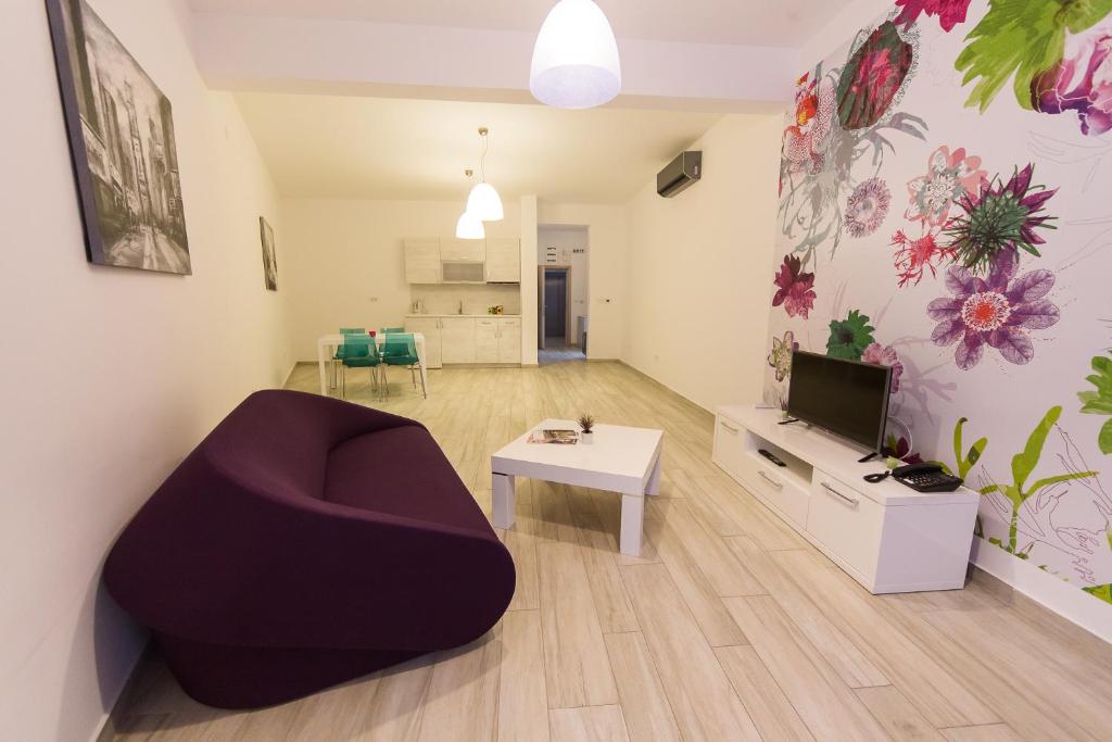Kuchyň nebo kuchyňský kout v ubytování Apart Hotel Sea Fort
