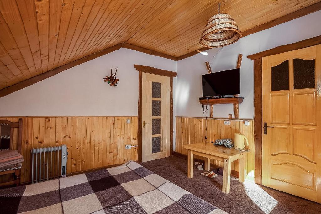 TV a/nebo společenská místnost v ubytování Vatra Hotel