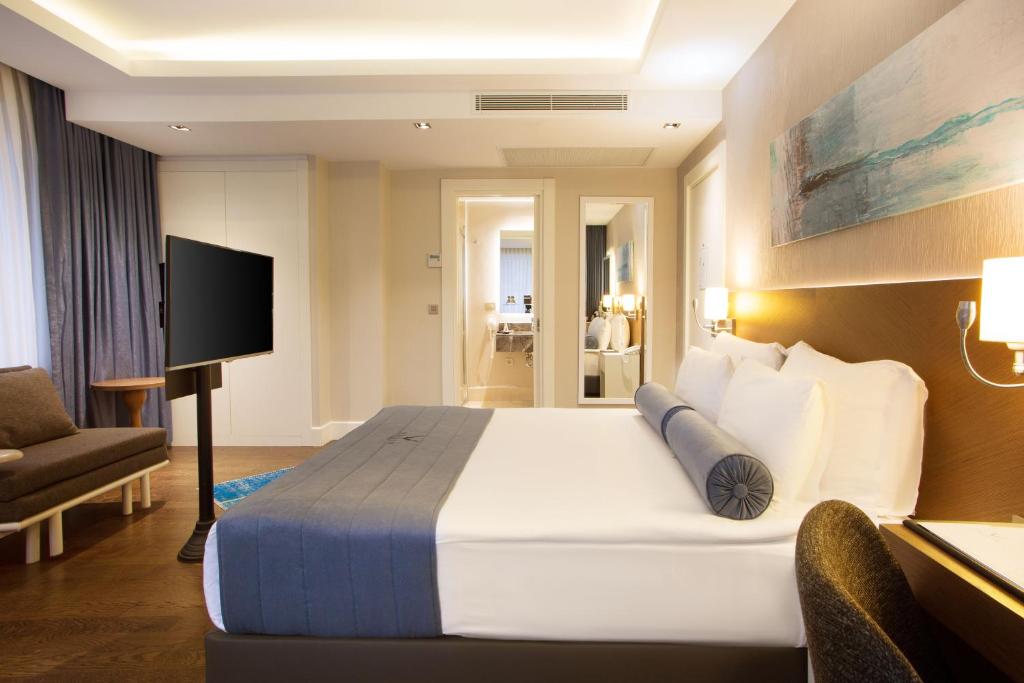 TV a/nebo společenská místnost v ubytování Veyron Hotels & SPA