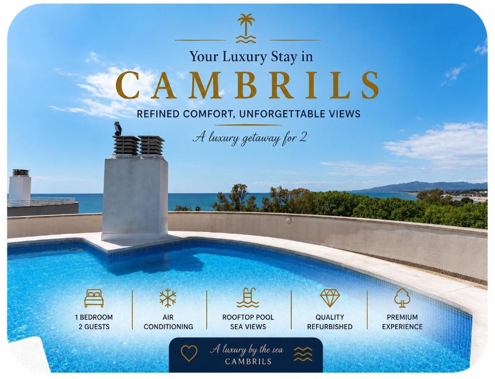 Cambrils Apartment with Rooftop Pool - AC & Just 50m from Beach!
