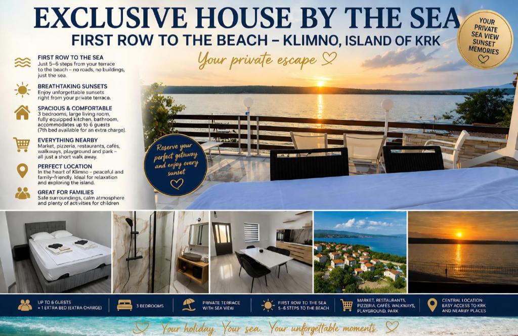 a flyer for a house by the sea at Smiljana 36 in Klimno