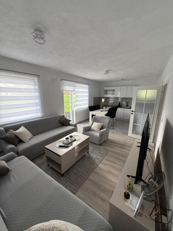 a living room with a couch and a table at Visitor Apartment-Plav in Plav