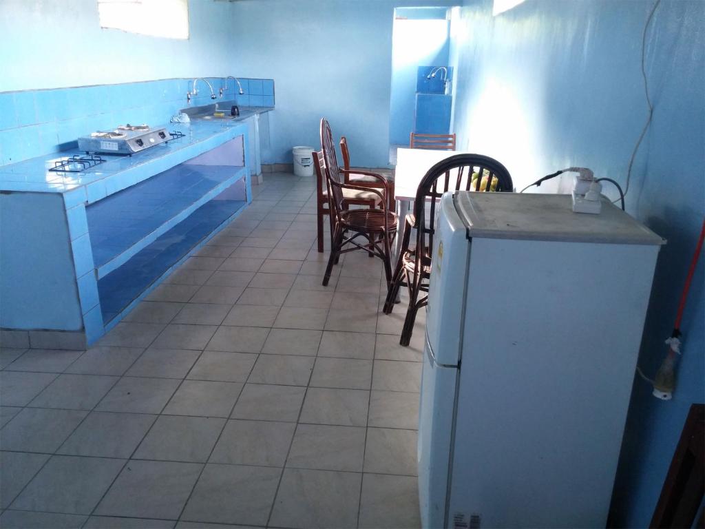 Kuchyň nebo kuchyňský kout v ubytování Bluepango Guest House