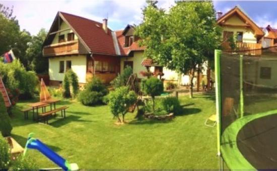 a large house with a yard with a yard at Privat Lubika in Trstené