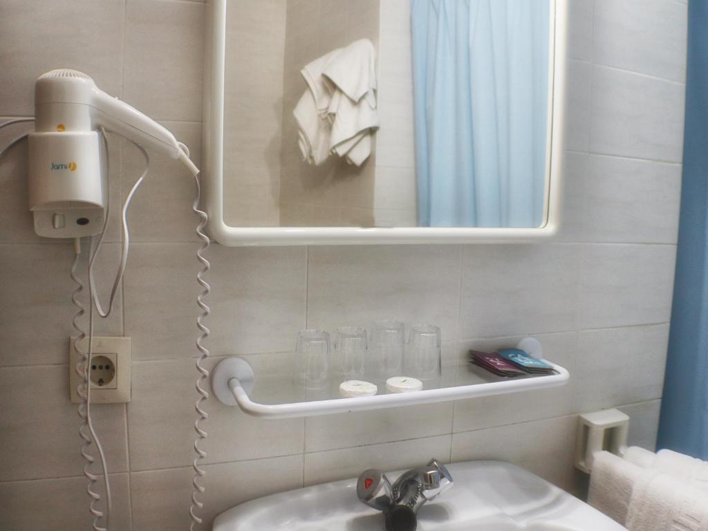 Koupelna v ubytování Hotel Parc