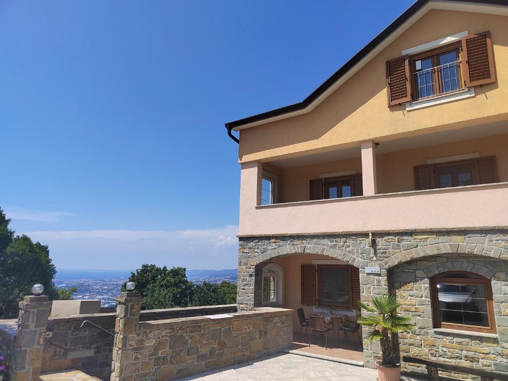 a villa with a view of the city at Villa Bella Vista - For up to 6 people Villa with Sea & Castle view in Črni Kal
