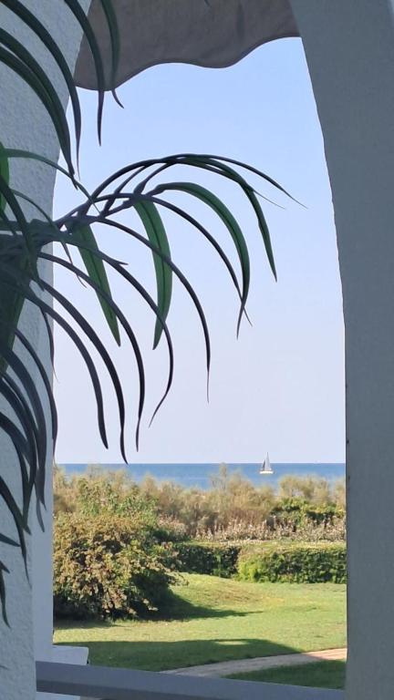 Studio cabine front de mer - Balcon vue mer latérale