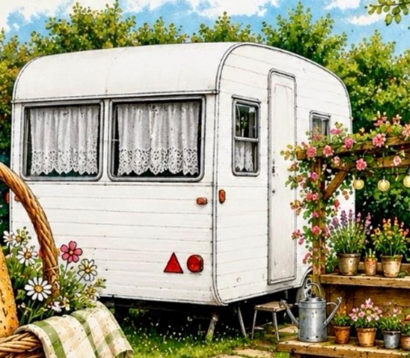 an image of a white caravan with a x on it at Venez Dormir chez Nous Dans Les BaRoNNieS ! Dans notre Caravane CARavelaiR 1979 in Labastide