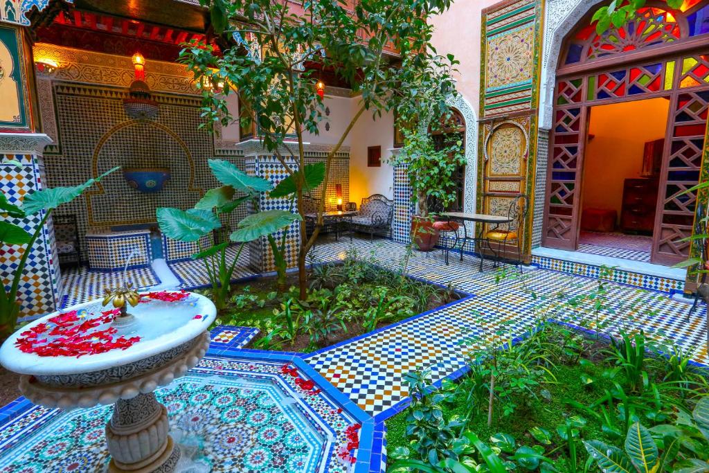 Zahrada ubytování Riad Toyour- Riad of birds