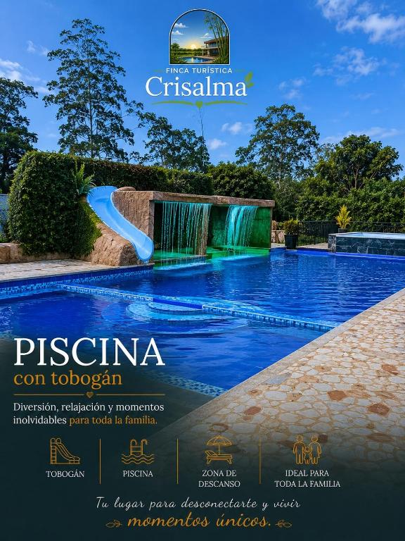a poster of a swimming pool at a resort at crisalma 1 in La Tebaida