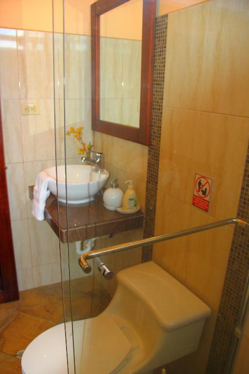 Koupelna v ubytování Hostal Duncan