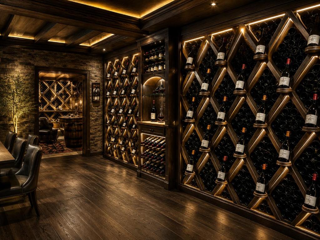 a wine cellar with a wall of wine bottles at HOTEL GUGLUX &WINE CELLAR in Telavi