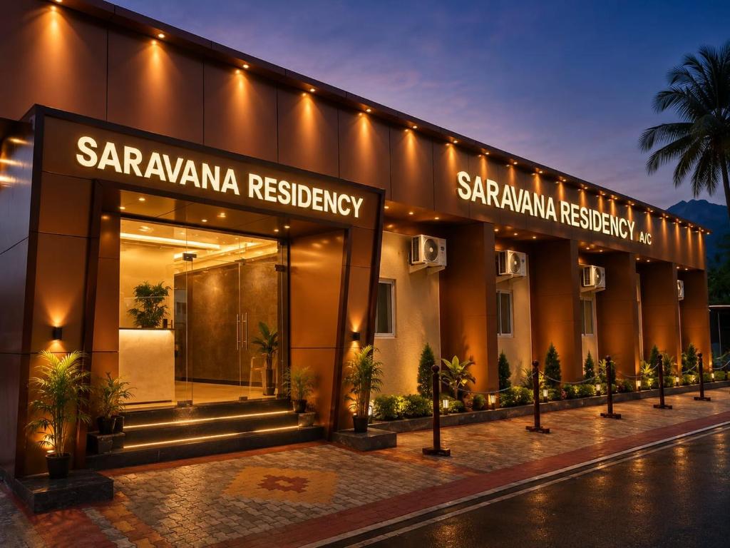 a building with a sign that reads saraya residency at Saravana Residency in Allinagaram