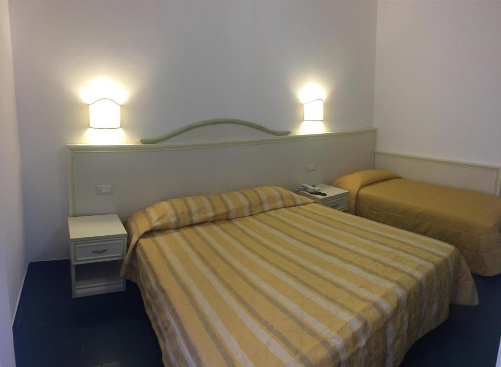 Postel nebo postele na pokoji v ubytování Hotel Due Torri