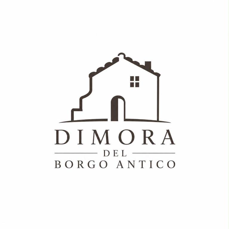a logo of a house with the words dumora del bongo antico at La dimora del borgo antico in Pulsano