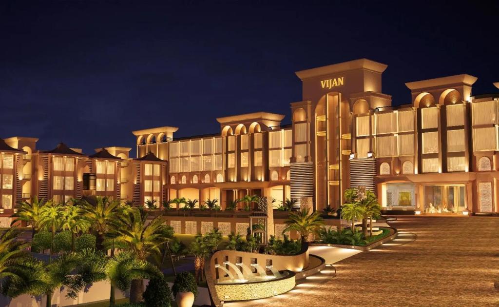 a rendering of the wynn resort at night at Vijan Mahal in Jabalpur