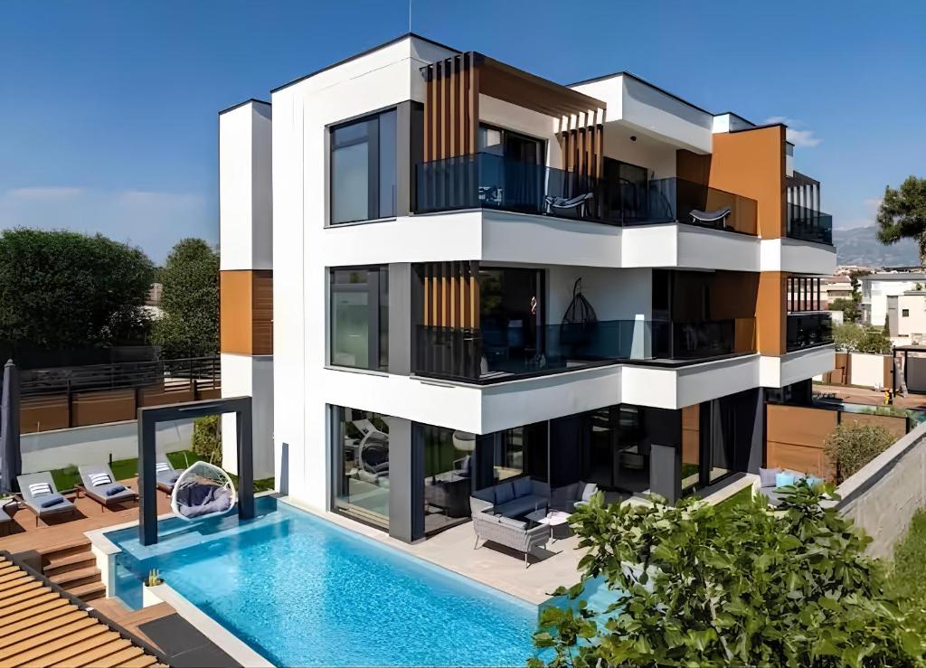 an image of a building with a swimming pool at Luxury Villa Elements - Novalja in Novalja