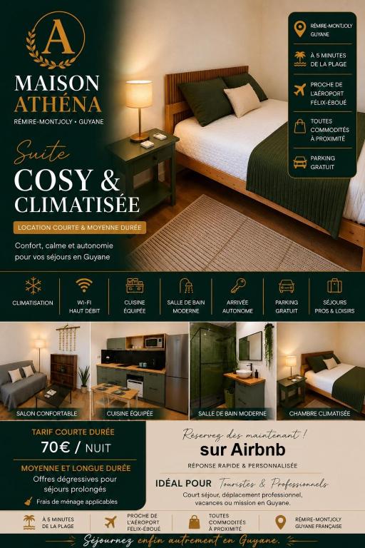 Llit o llits en una habitació de Athéna