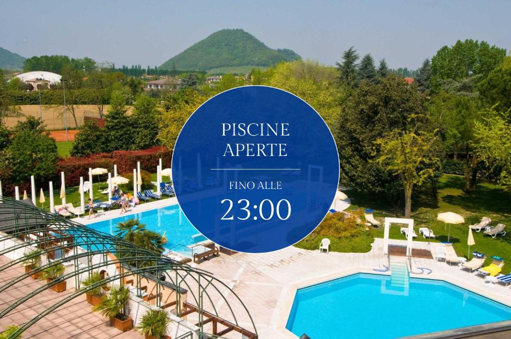 a sign that reads prestige experience at a resort at Termeterna Resort in Abano Terme