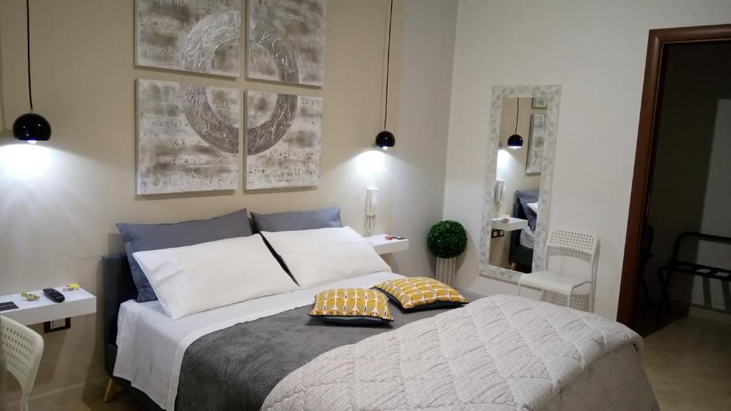 a bedroom with a bed with two pillows on it at Casa Oria Friendly in Oria