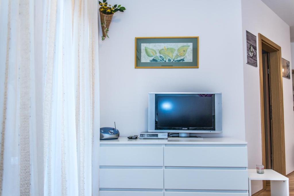 TV a/nebo společenská místnost v ubytování Apartment Flores