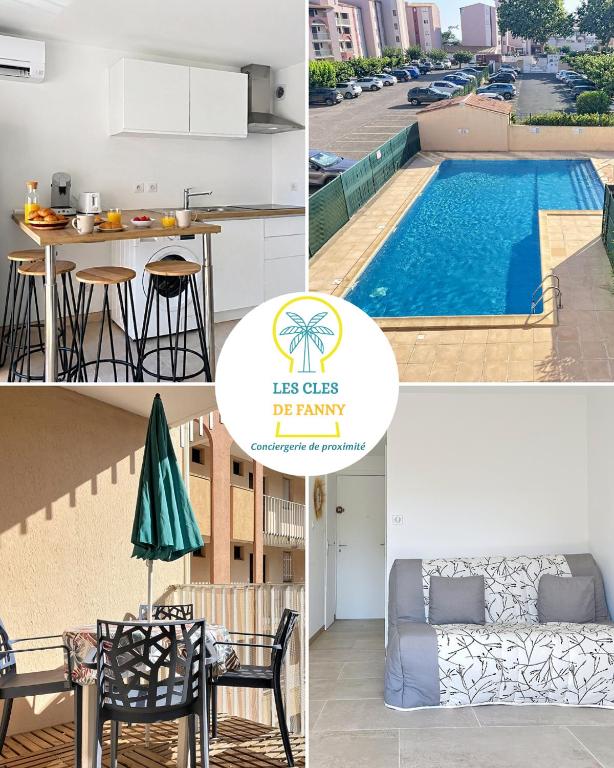 Baie des Anges clim, parking, terrasse, piscine