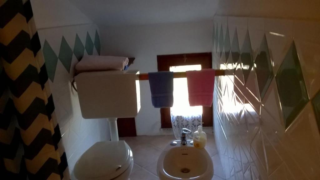 Koupelna v ubytování Agriturismo La Vigna