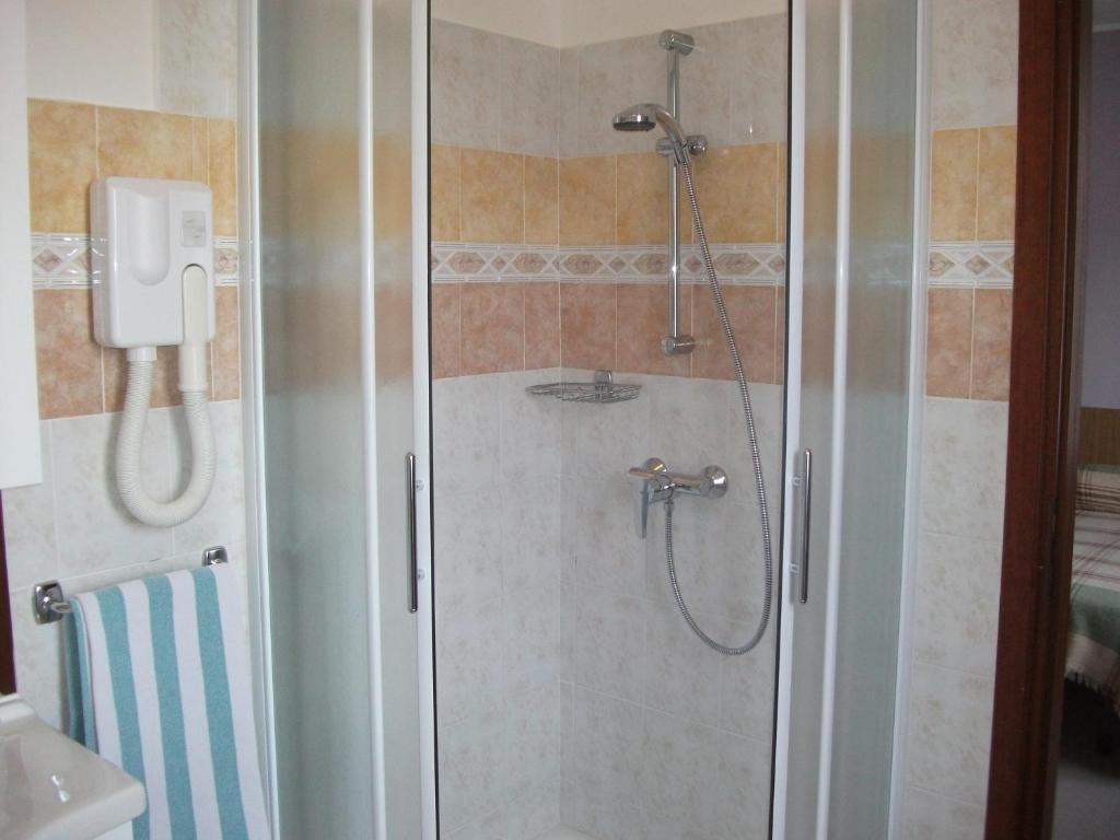 Koupelna v ubytování Albergo Breglia