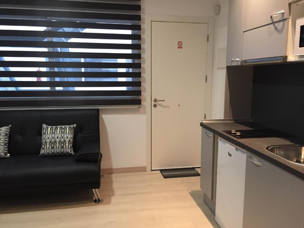 Kuchyň nebo kuchyňský kout v ubytování Apartahotel Baldiri