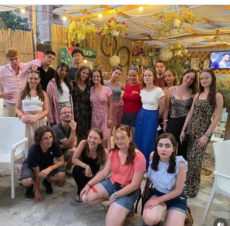 a group of people posing for a picture at Vlora Backpackers Hostel & Bar LUNGOMARE in Vlorë