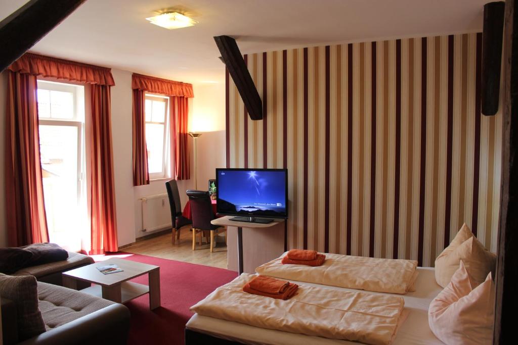 TV a/nebo společenská místnost v ubytování Apart Hotel Wernigerode