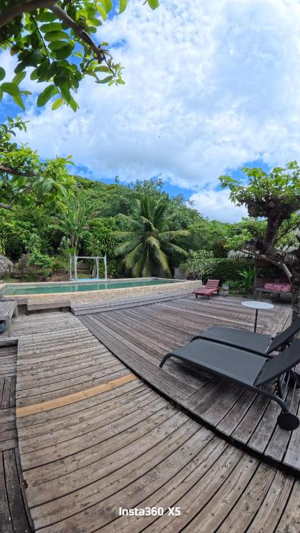 Fare TEAK avec Palapa et piscine partagée - photo 9 - Moorea, Polynésie