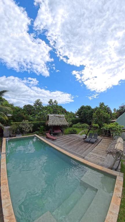 Fare TEAK avec Palapa et piscine partagée - photo 4 - Moorea, Polynésie