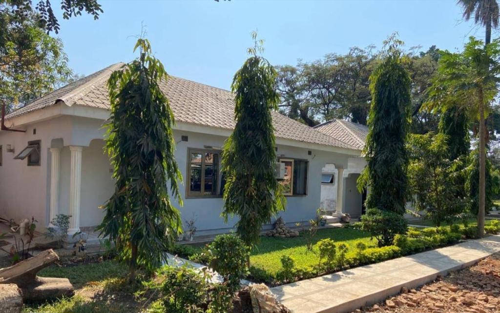 a house with trees in front of it at Mwanati Executive Lodge in Liwonde